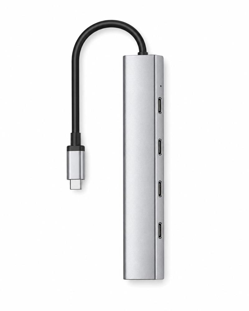 HUB USB-C 3.2 DE ALUMINIO CON 4 PUERTOS USB-C DE 10 GBPS - 6