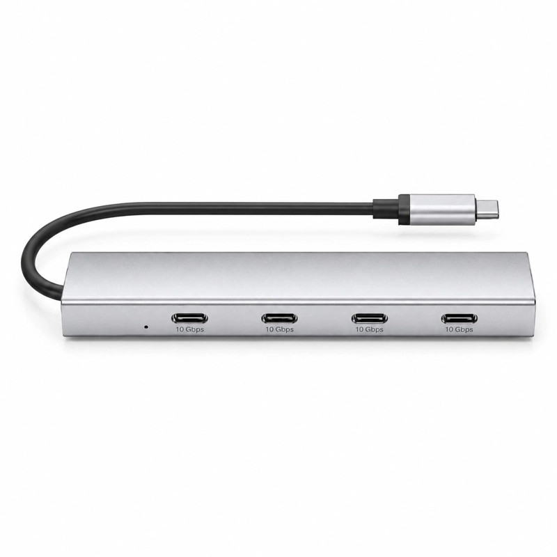 HUB USB-C 3.2 DE ALUMINIO CON 4 PUERTOS USB-C DE 10 GBPS - 8