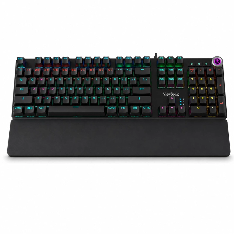 TECLADO MECANICO RGB CON APOYA MUÑECAS GAMER KU535 VIEWSONIC - 2