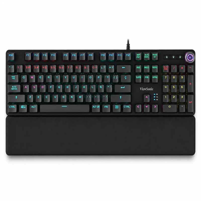 TECLADO MECANICO RGB CON APOYA MUÑECAS GAMER KU535 VIEWSONIC - 3