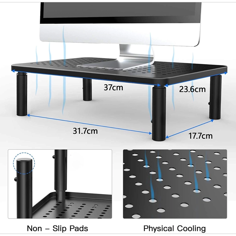 BASE PARA SOPORTAR MONITOR AJUSTABLE 12 KG MAX ALUMINUM DESK - 4