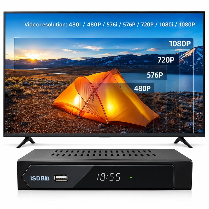 DECODIFICADOR DE SEÑAL DIGITAL PARA TV ISDB-T HIGH POWER - 8