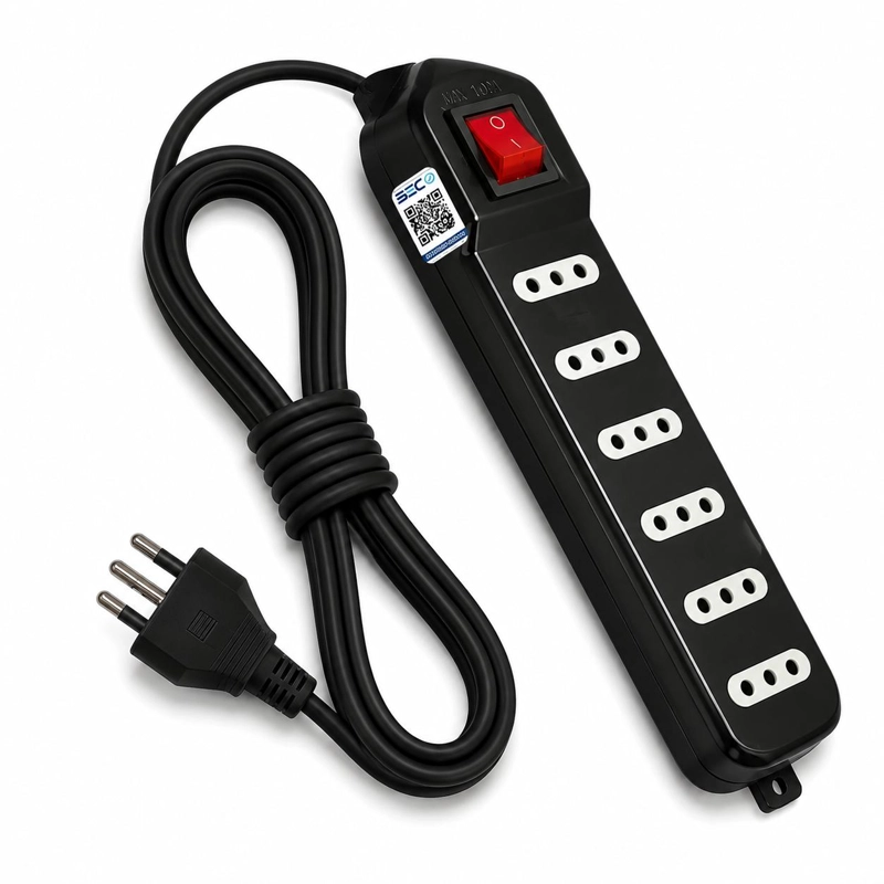 ALARGADOR DE 3MT CERTIFICADO 6 POS + SWITCH CORTA CORRIENTE - 2