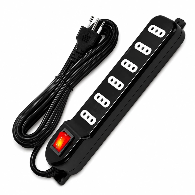 ALARGADOR DE 3MT CERTIFICADO 6 POS + SWITCH CORTA CORRIENTE - 4