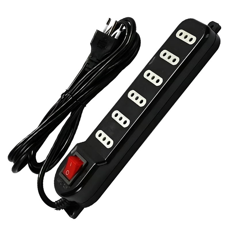 ALARGADOR DE 3MT CERTIFICADO 6 POS + SWITCH CORTA CORRIENTE - 9