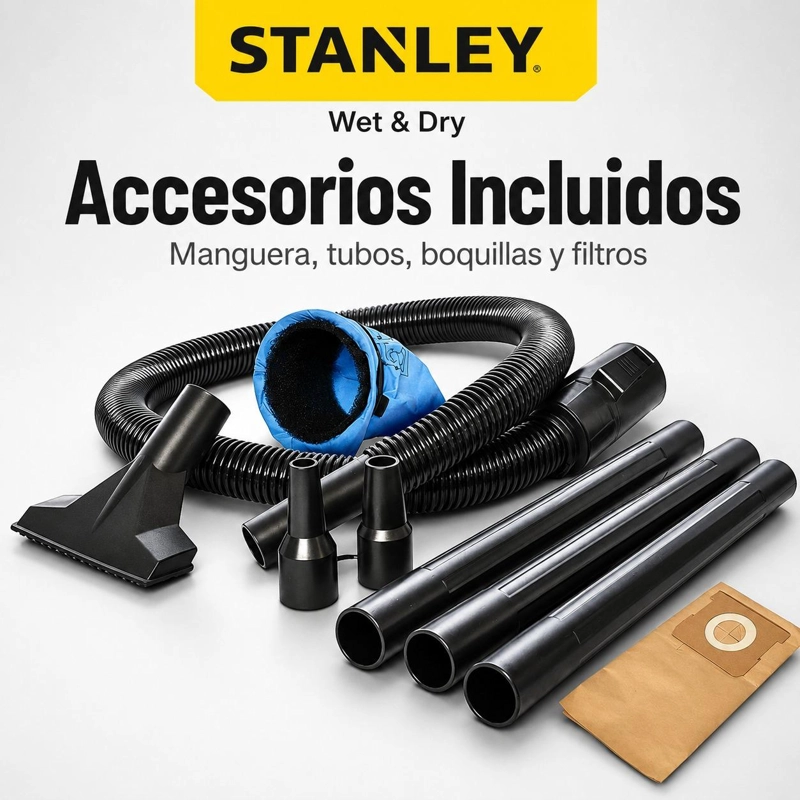 ASPIRADORA Y SOPLADORA INOX 15LT ASPIRA EN SECO Y HUMEDO - 7
