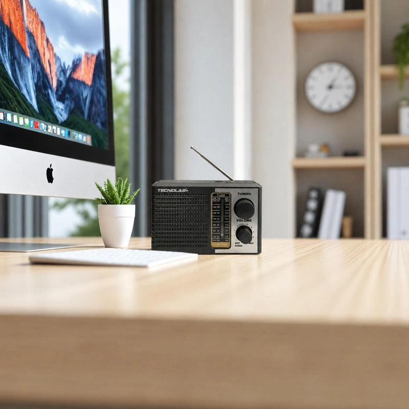 RADIO PORTATIL AM/ FM/ SW RECARGABLE +PILAS + LUZ LED 5W RMS - 6