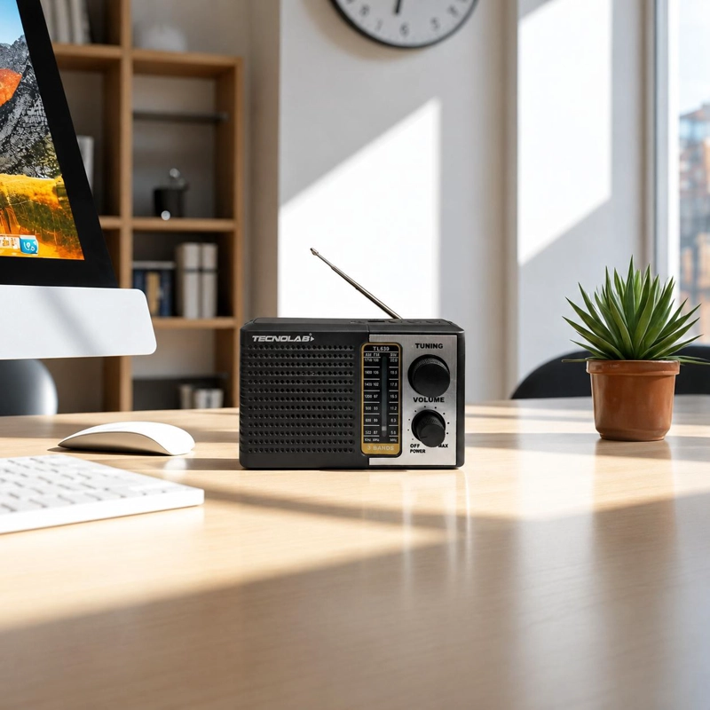 RADIO PORTATIL AM/ FM/ SW RECARGABLE +PILAS + LUZ LED 5W RMS - 7