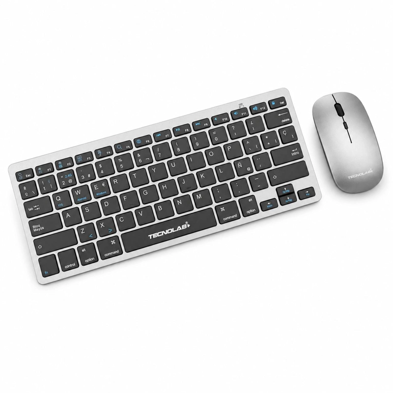 KIT TECLADO Y MOUSE INALAMBRICO CONEXION BLUETOOTH + USB 2G - 9
