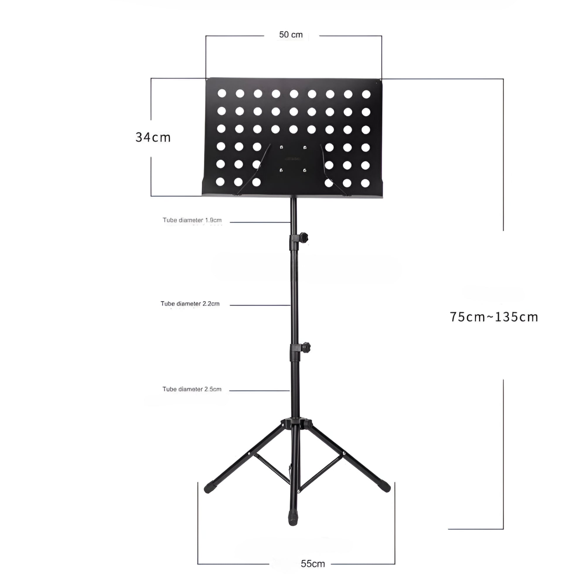 SOPORTE ATRIL DE PARTITURAS CON ALTURA AJUSTABLE DE ALUMINIO - 5