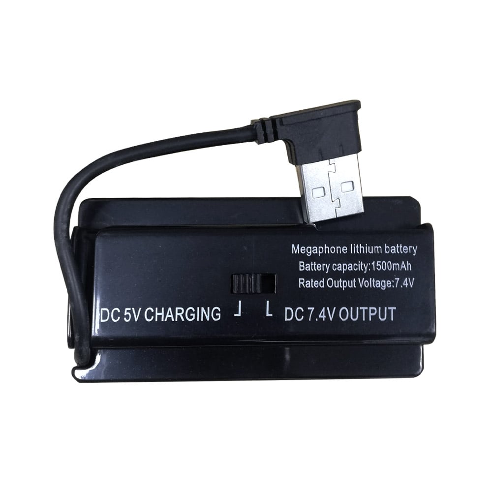 MEGAFONO AMPLIFICADOR 25W RECARGABLE +MICROFONO DE MANO 500M - 5