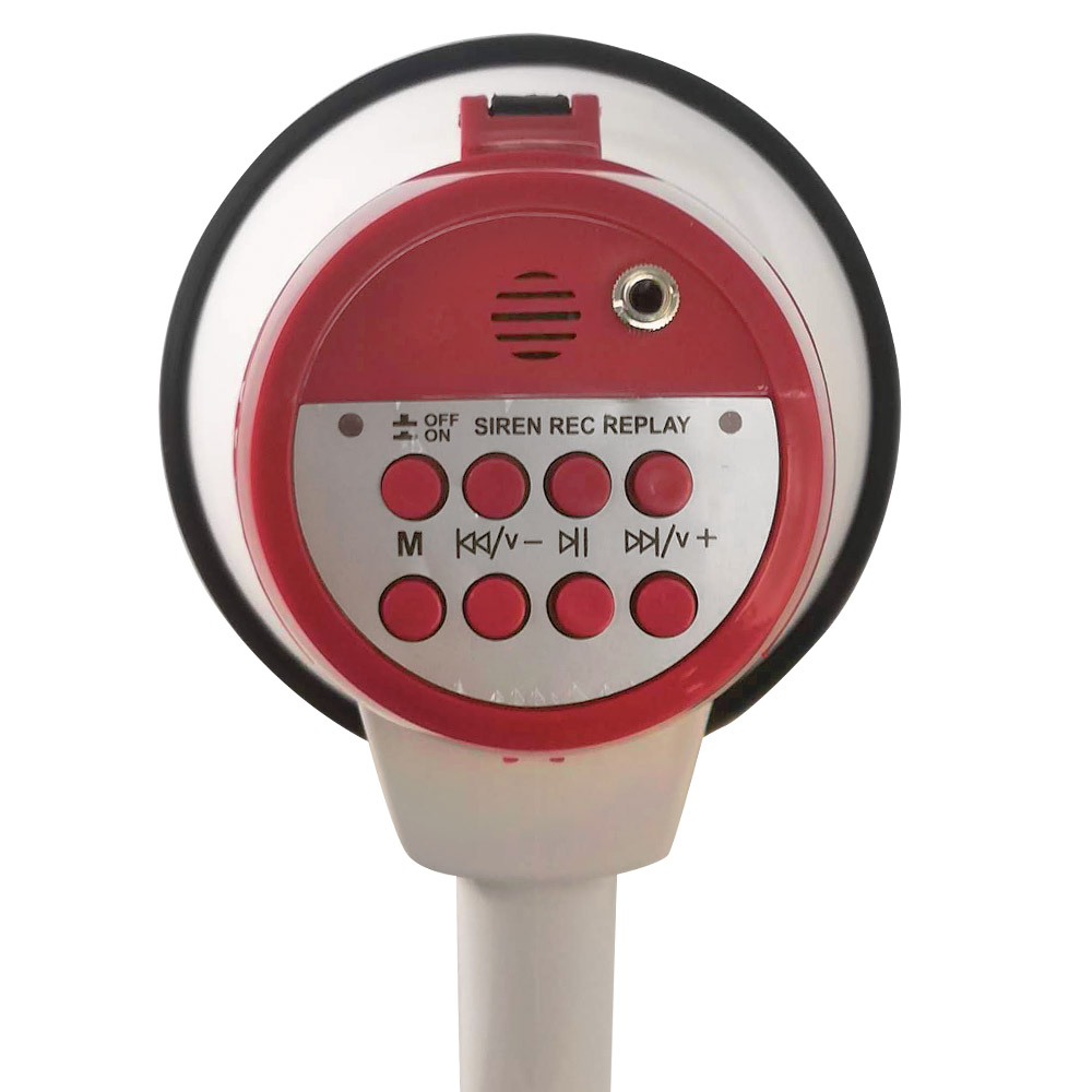 MEGAFONO AMPLIFICADOR 25W RECARGABLE +MICROFONO DE MANO 500M - 8