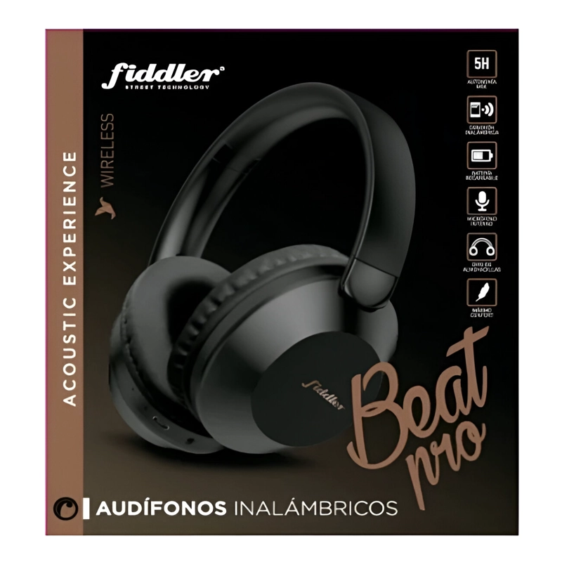 AUDIFONOS BLUETOOTH 5.3 FIDDLER BEAT PRO BLACK + ANC B68PRO - 8