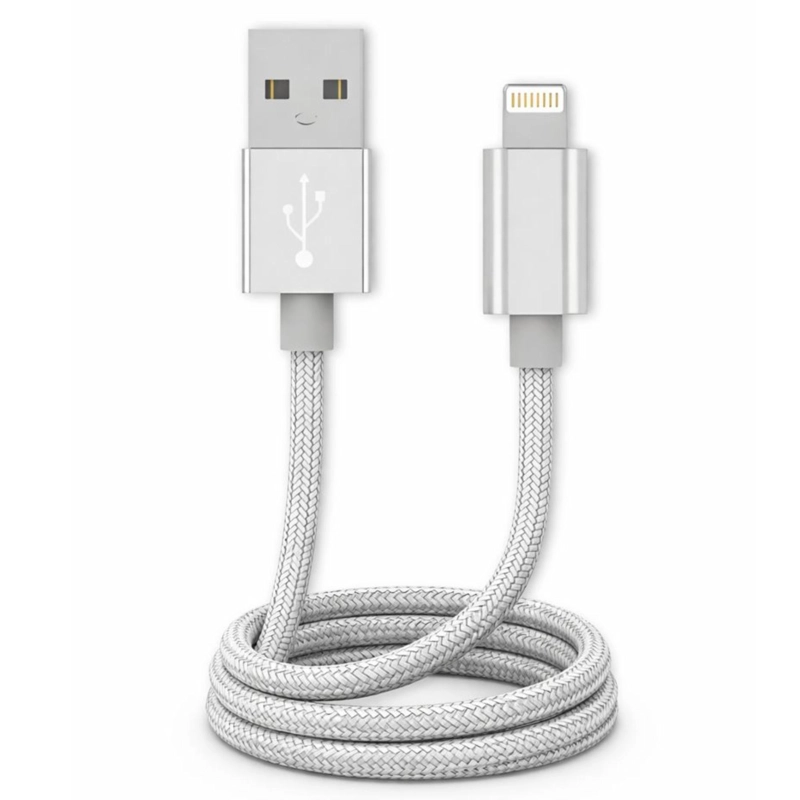 CABLE DE DATOS FUJITEL LIGHTNING ACORDONADO 1M PARA CARPLAY - 1