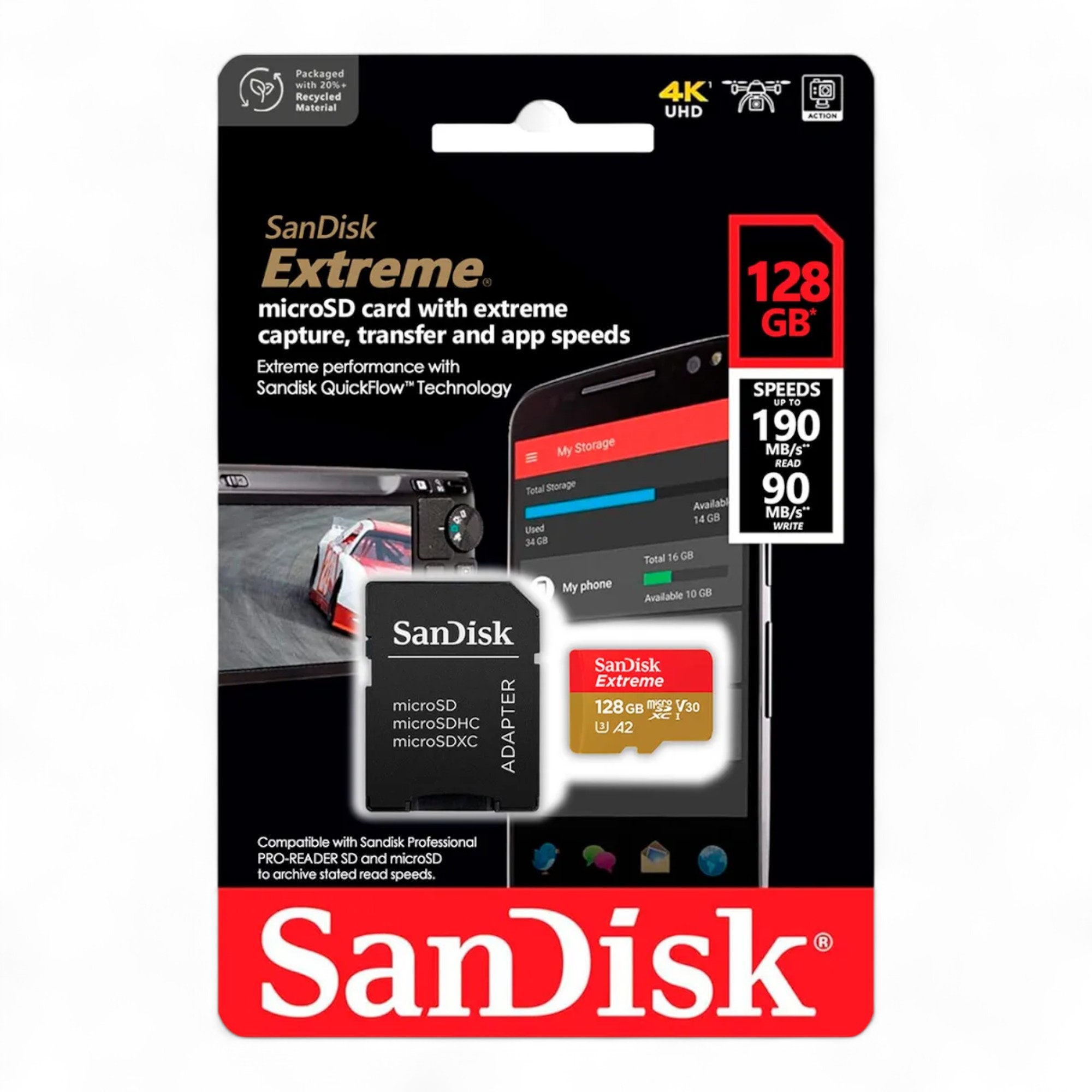 SanDisk Ultra MicroSDXC 128GB + Adattatore | Per Coolpad Legacy, S, Brisa E Altri