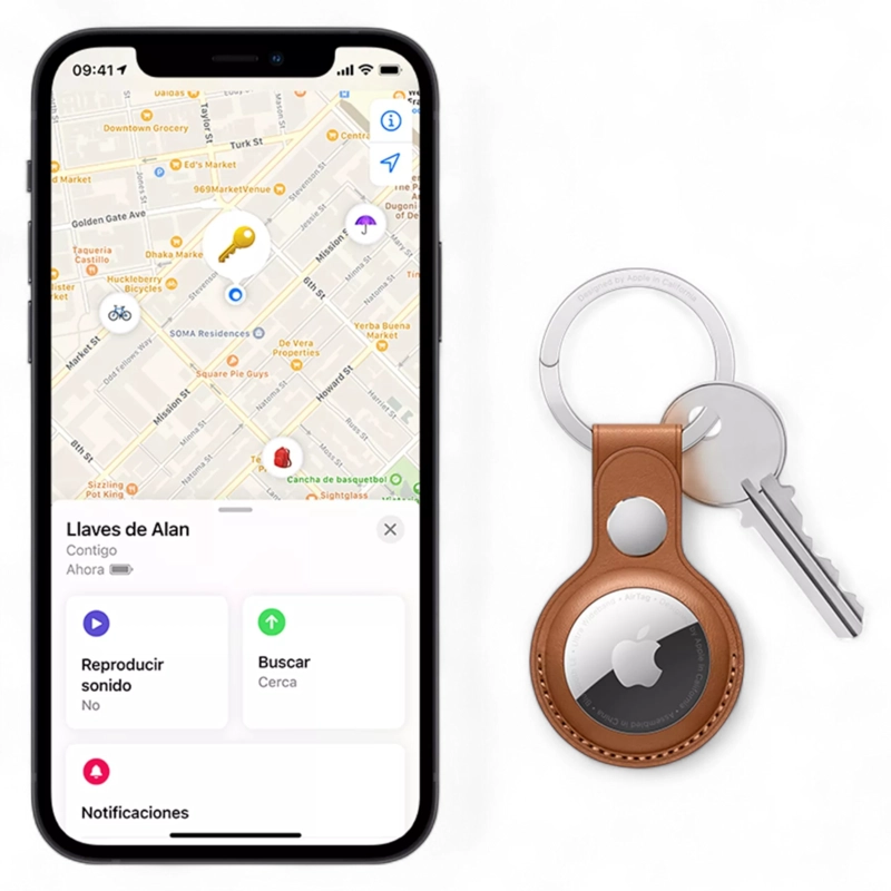 GPS RASTREADOR MULTI USO APPLE AIRTAG WATERPROOF WHITE - 6