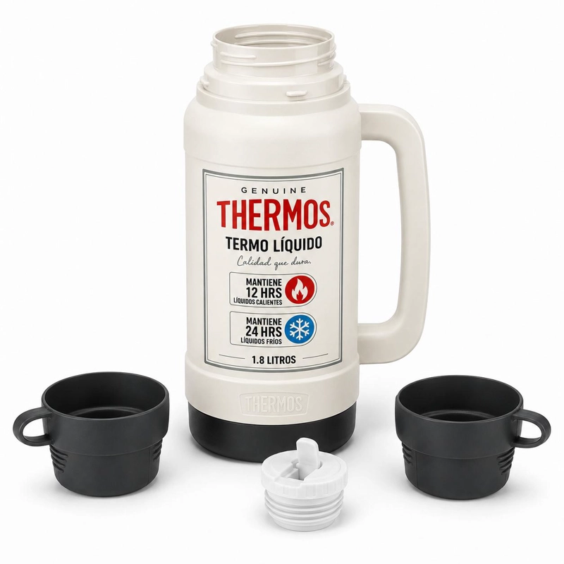 TERMO PARA LIQUIDOS 1.8 LITROS THERMOS 32-180-C6 BLANCO - 2