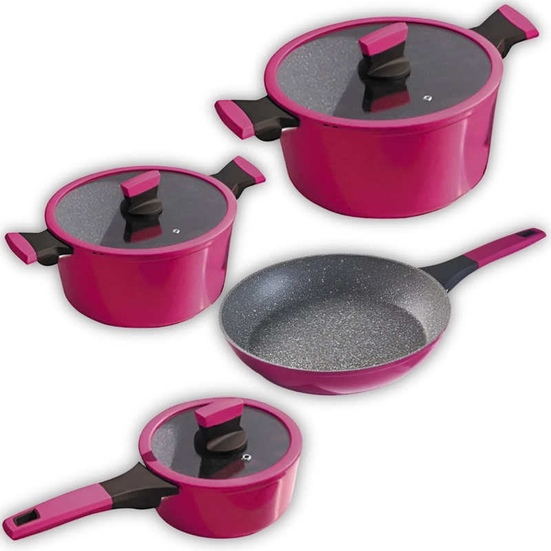 PACK BATERIA DE COCINA PROFESIONAL KW MARBLE ALUMINIO CHERRY - 8