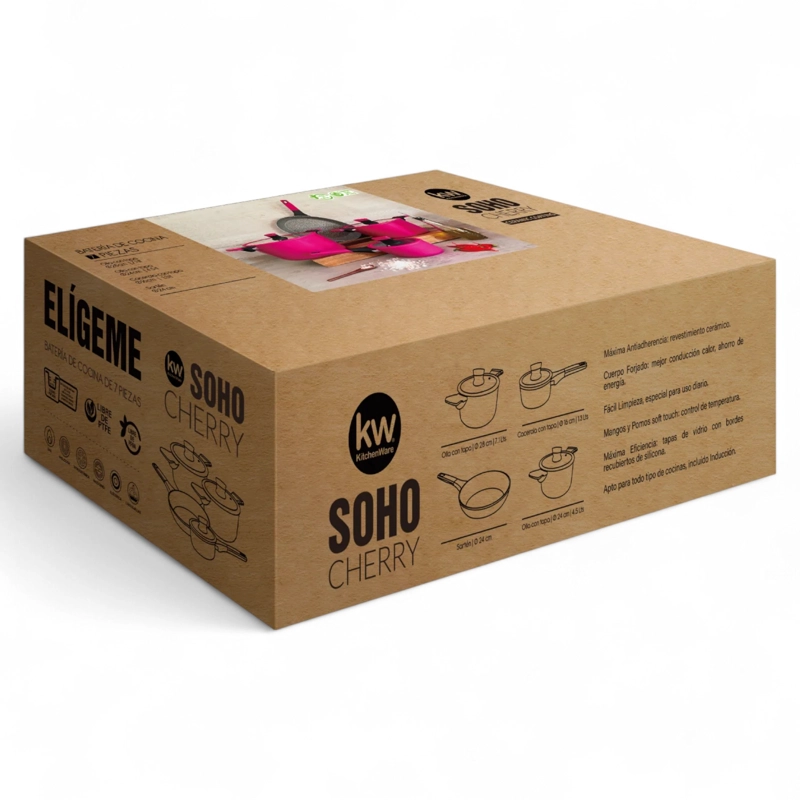 PACK BATERIA DE COCINA PROFESIONAL KW MARBLE ALUMINIO CHERRY - 9