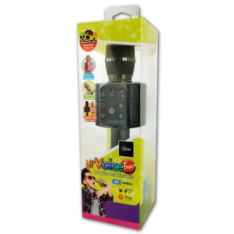 MLAB PARLANTE PORTATIL TIPO MICROFONO C/ SOPORTE SMARTPHONE BLACK