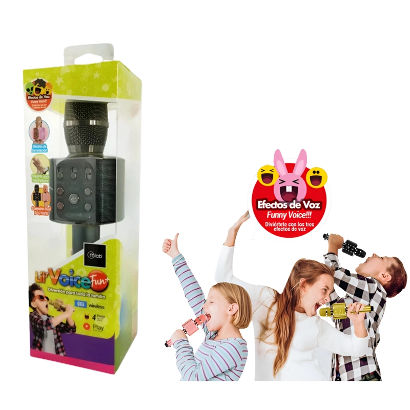 PARLANTE PORTATIL TIPO MICROFONO C/ SOPORTE SMARTPHONE BLACK - 2