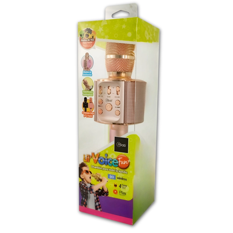 MLAB PARLANTE PORTATIL TIPO MICROFONO C/ SOPORTE SMARTPHONE PINK