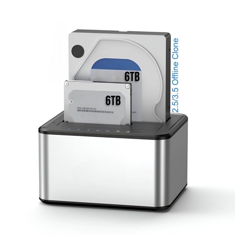 LECTOR DE DISCOS SATA USB 3.0 DOCKING STATION DUAL DCK250D - 8