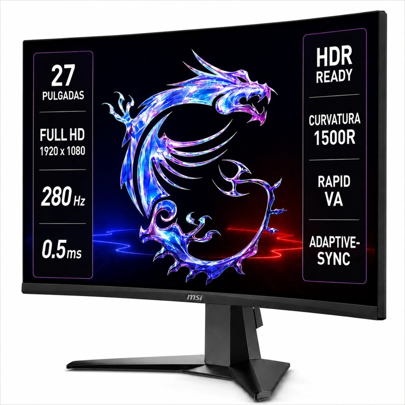 MONITOR GAMER MSI 27' FULL HD 280HZ+ HDR ULTRA FLAT IPS 1MS - 3