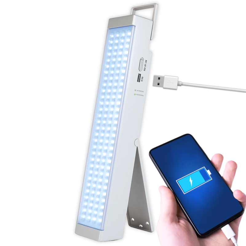 LAMPARA DE EMERGENCIA RECARGABLE 160 LED 24HRS CON POWERBANK - 1