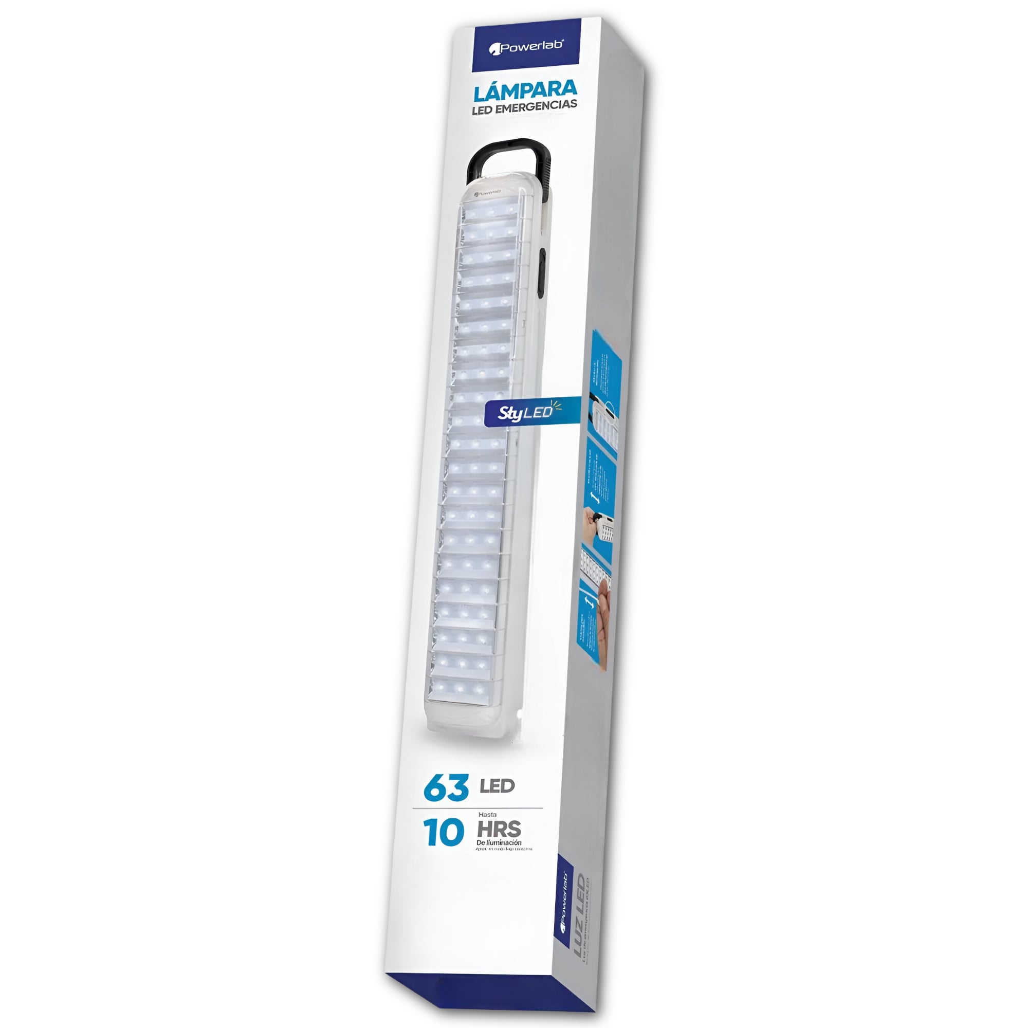 LAMPARA DE EMERGENCIA RECARGABLE DE 63 LED 10HR DE AUTONOMIA - 3