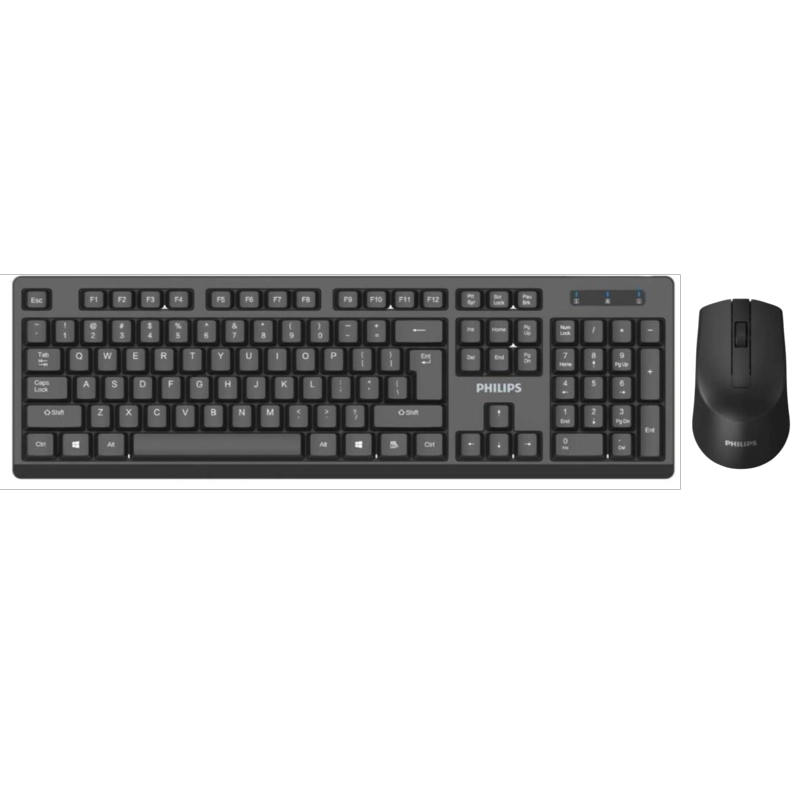 MOUSE Y TECLADO INALAMBRICO PHILIPS QUIET EDITION USB 2.4GHZ - 1