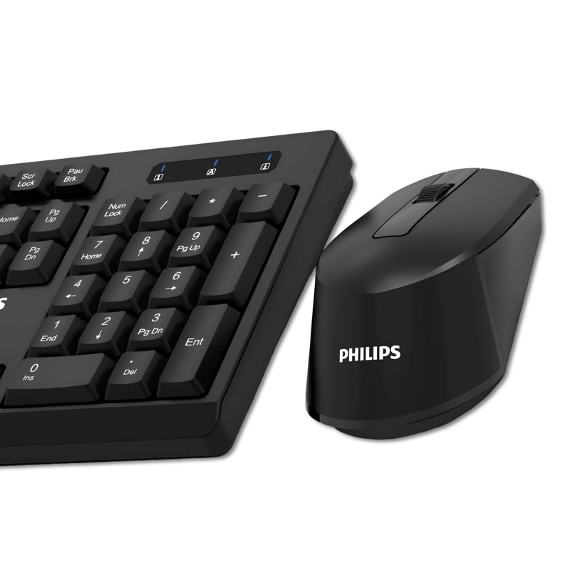 MOUSE Y TECLADO INALAMBRICO PHILIPS QUIET EDITION USB 2.4GHZ - 4
