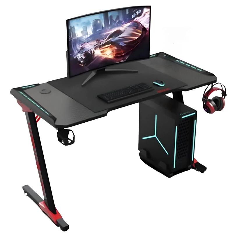 ESCRITORIO GAMER TIPO Z CON ILUMINACION RGB LED+ GTC - 1