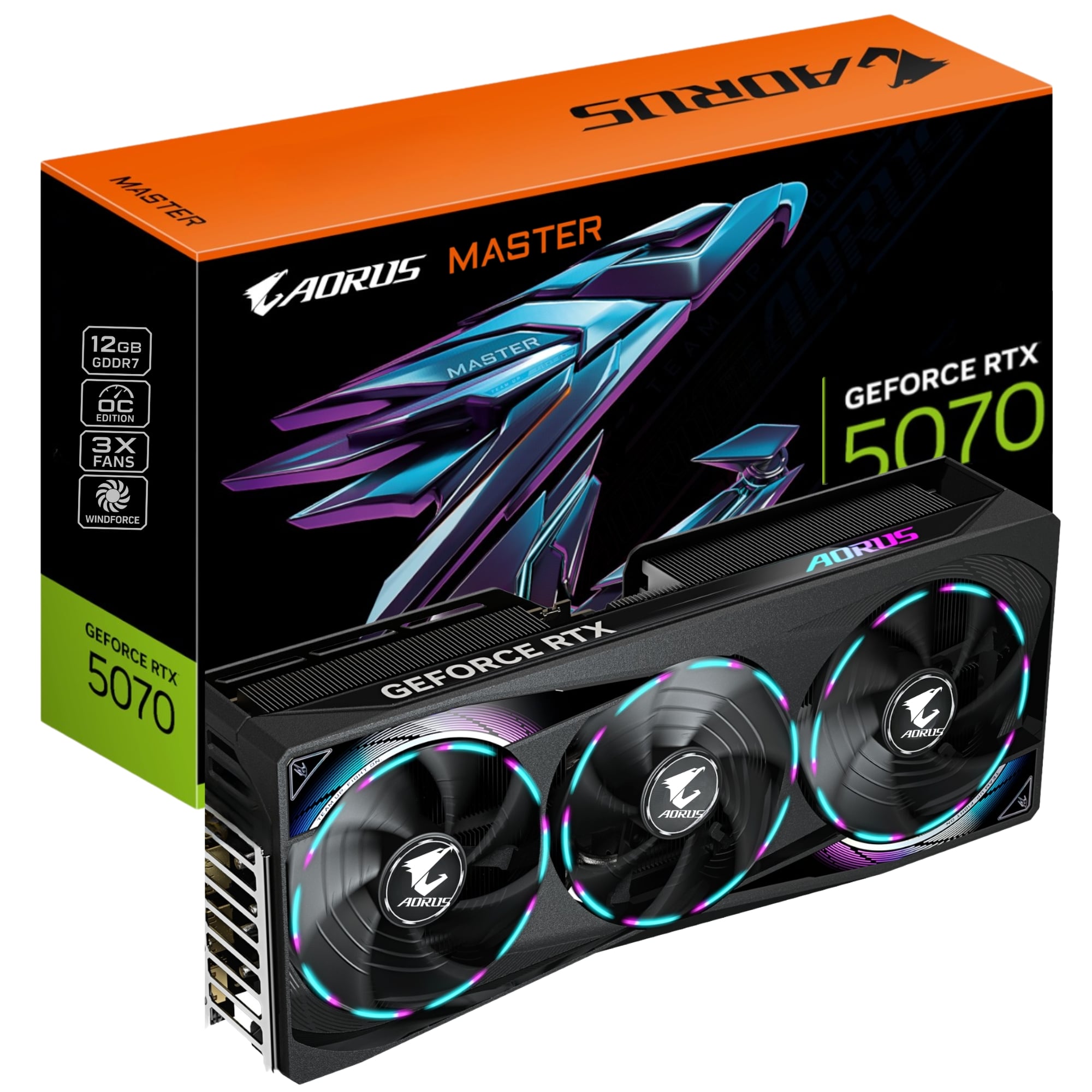 TARJETA DE VIDEO AORUS MASTER RTX 5070 12GB GDDR7 PCI-E 5.0 - 1