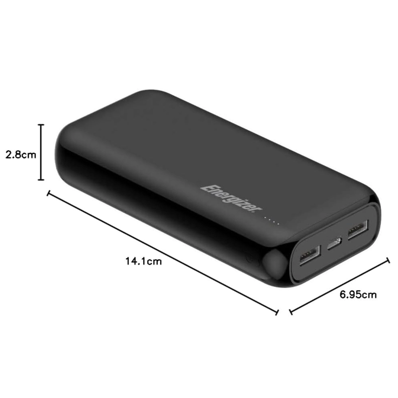 POWERBANK ENERGIZER MULTIPUERTOS 20000MAH APTO PARA VUELOS - 4