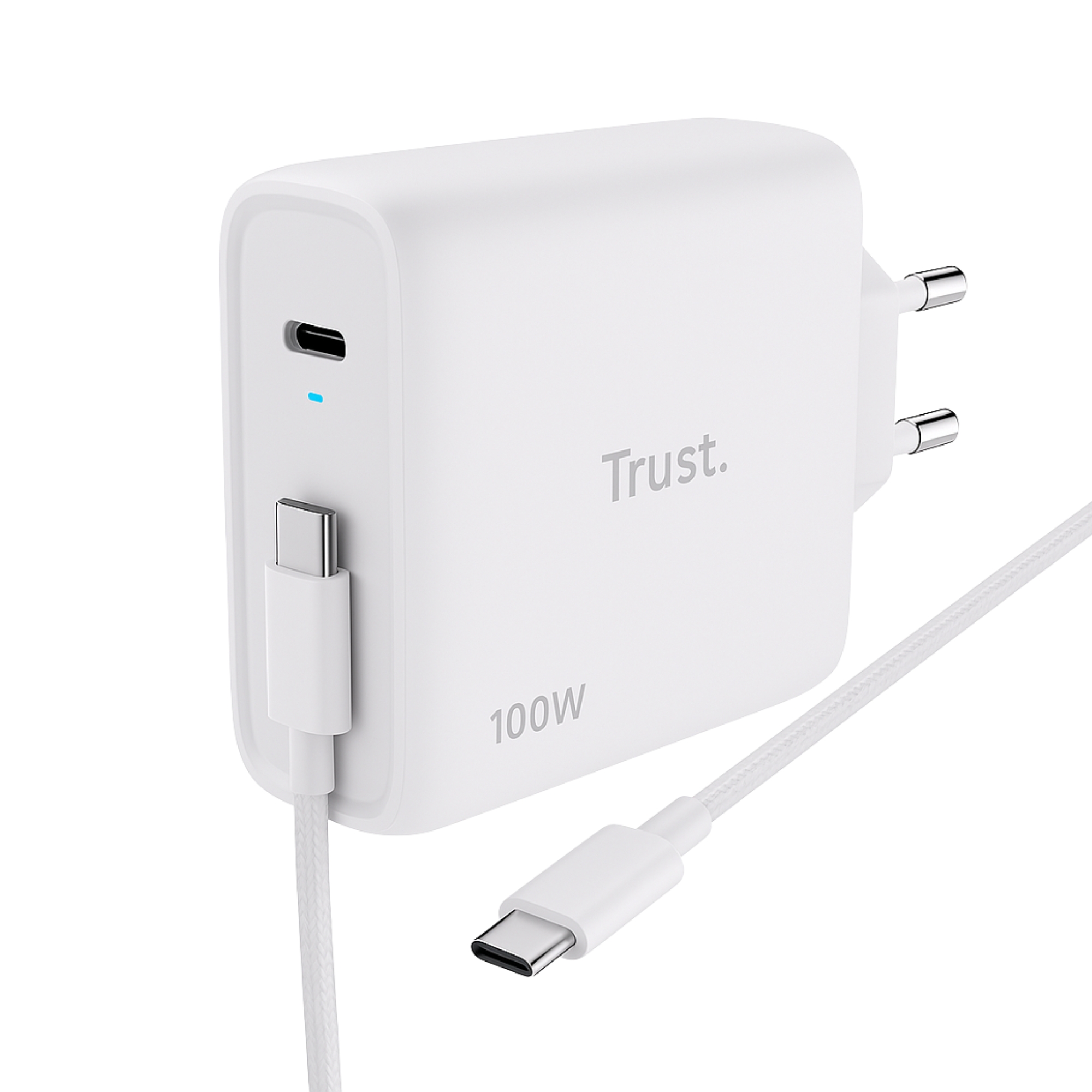 TRUST CARGADOR TRUST UNIVERSAL USB-C 100W / 5A + CABLE C/C DE 2MTS