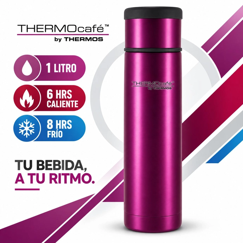 TERMO DE LIQUIDOS EVERY NIGHT 1LT DE ACERO INOXIDABLE PURPLE - 7