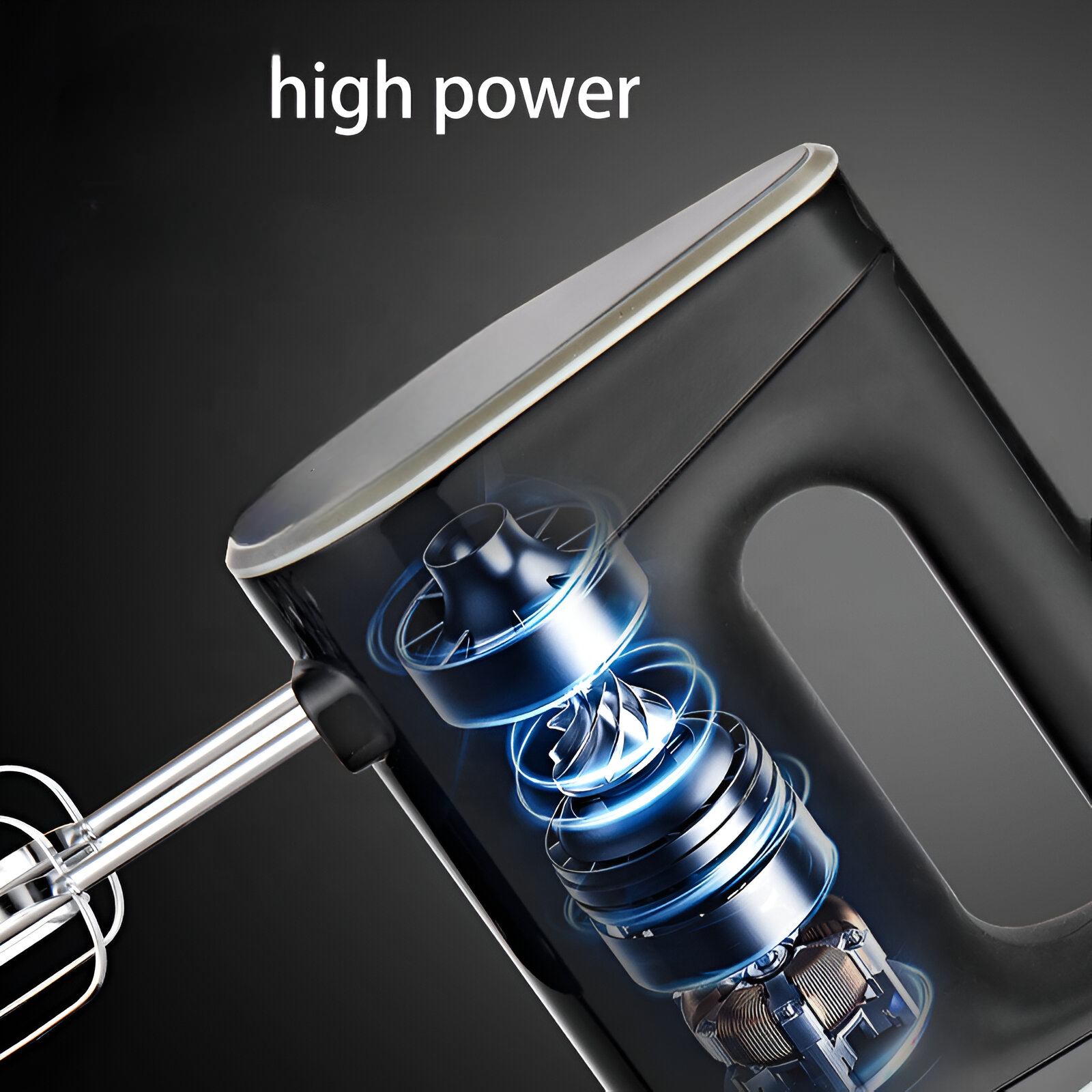 BATIDORA DE MANO POWER MIXER 500W DE 5 VELOCIDADES + TURBO - 5