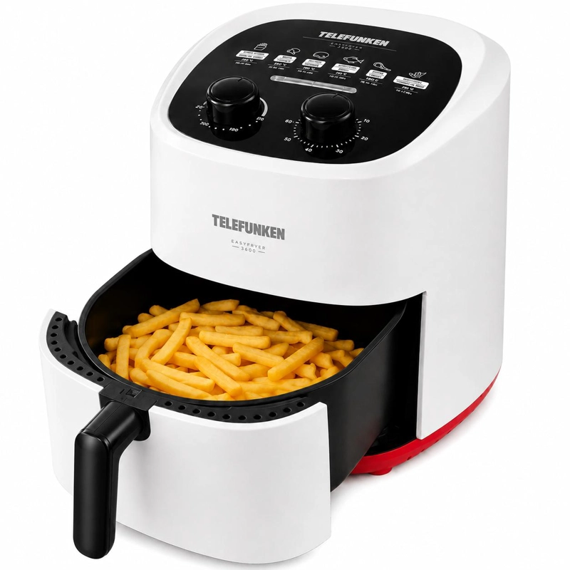 FREIDORA DE AIRE  TELEFUNKEN 1400W EASYFRYER 3.6 LT 200° MAX - 2