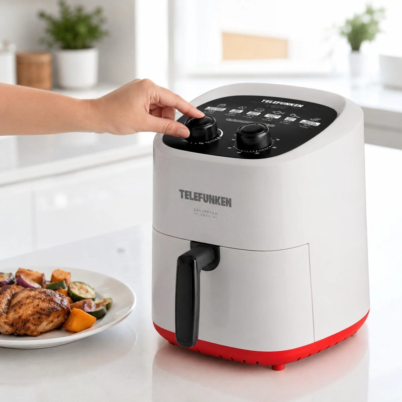 FREIDORA DE AIRE  TELEFUNKEN 1400W EASYFRYER 3.6 LT 200° MAX - 9