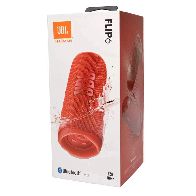 PARLANTE PORTATIL JBL FLIP 6 RED  WATERPROOF 12 HRS - 7