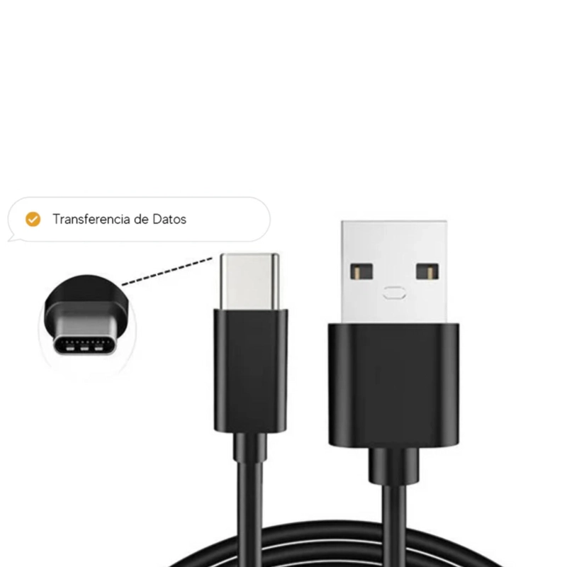 CABLE DE DATOS USB A USB-C 1MT PARA ANDROID AUTO Y  CARPLAY - 4