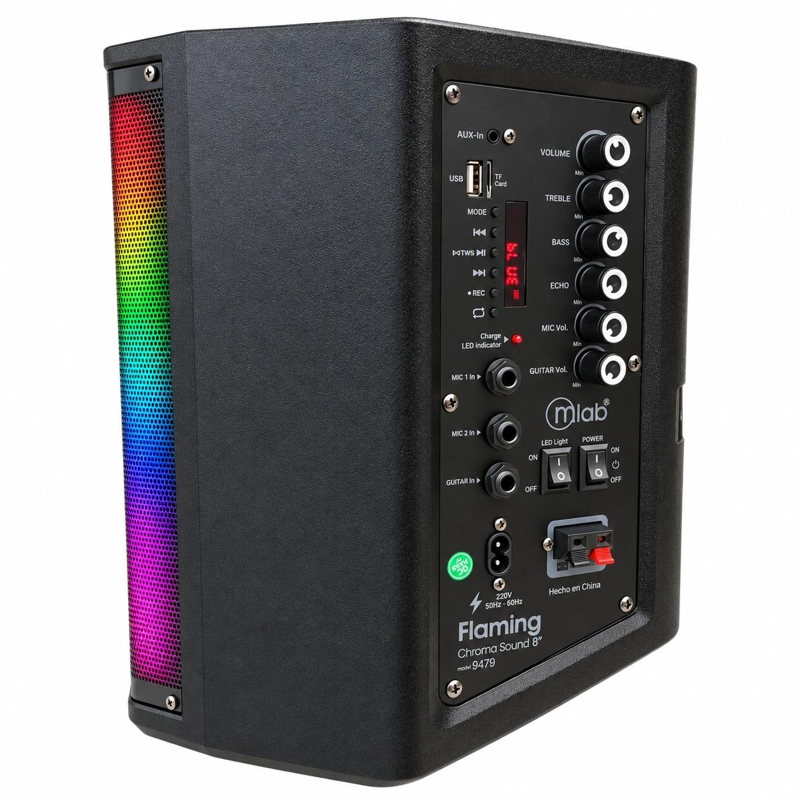 PARLANTE BLUETOOTH FLAMING CHROMA RGB 40W RMS C/MIC WIRELESS - 7