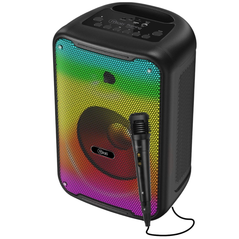 PARLANTE BLUETOOTH FLAMING LIGHT FLOW 8' RGB  20W RMS C/ MIC - 2