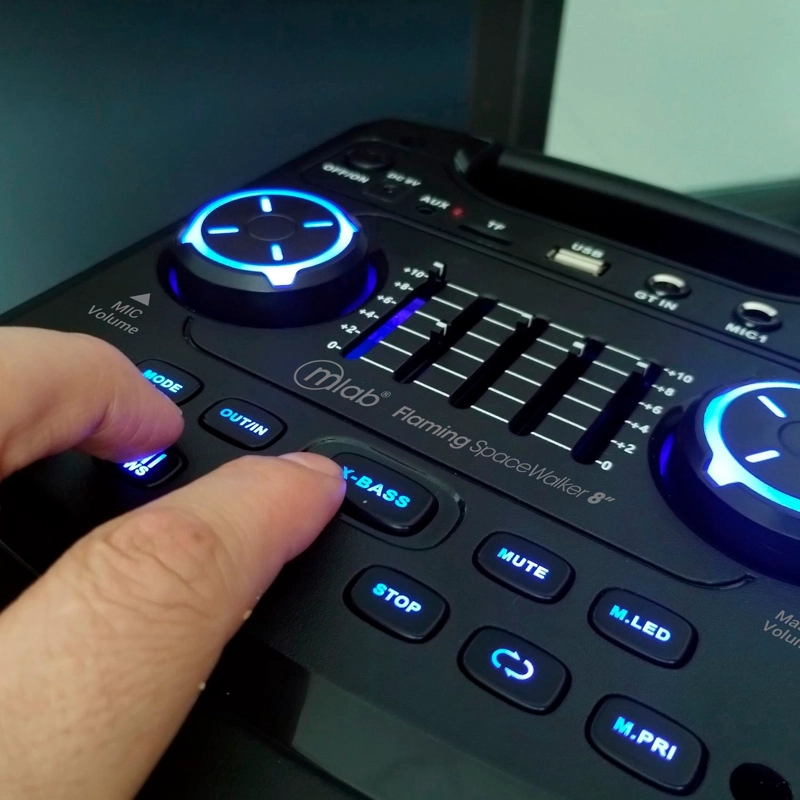 PARLANTE BLUETOOTH FLAMING SPACEWALKER RGB TWS MIC WIRELESS - 9
