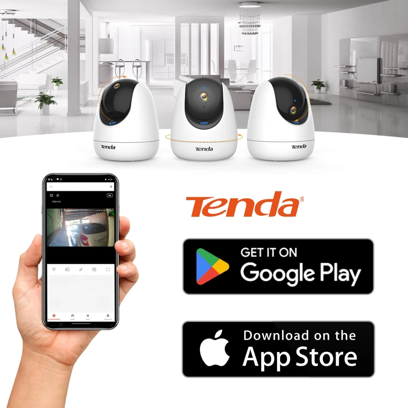 CAMARA DE SEGURIDAD ROTATORIA 360° TENDA CP3 FHD POWERED AI - 6