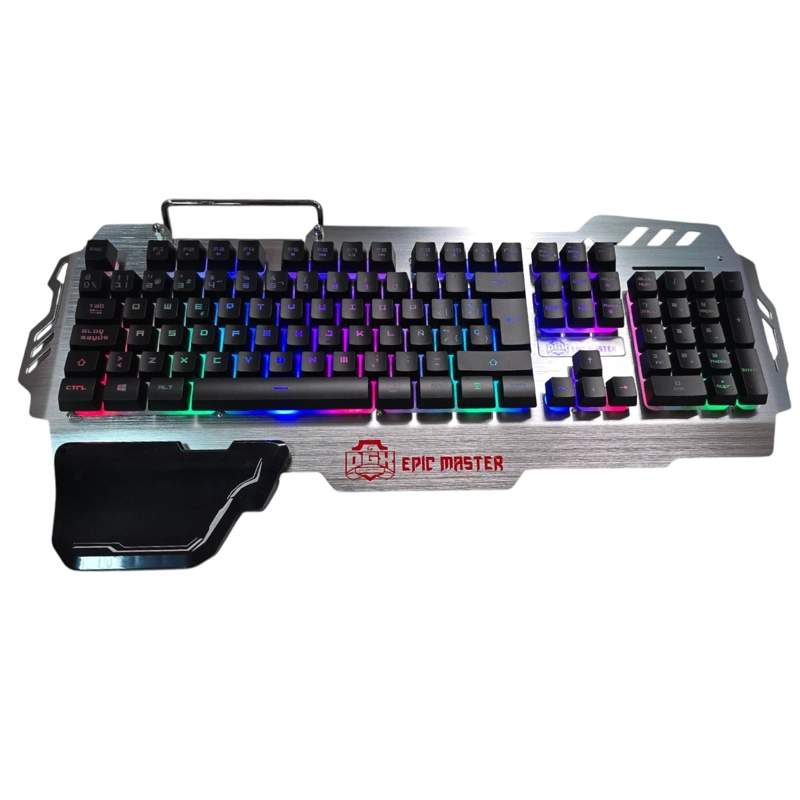 TECLADO GAMER PROFESIONAL DGX EPIC MASTER RGB + APOYA MUÑECA - 5