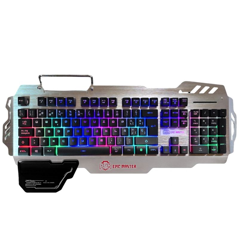 TECLADO GAMER PROFESIONAL DGX EPIC MASTER RGB + APOYA MUÑECA - 6