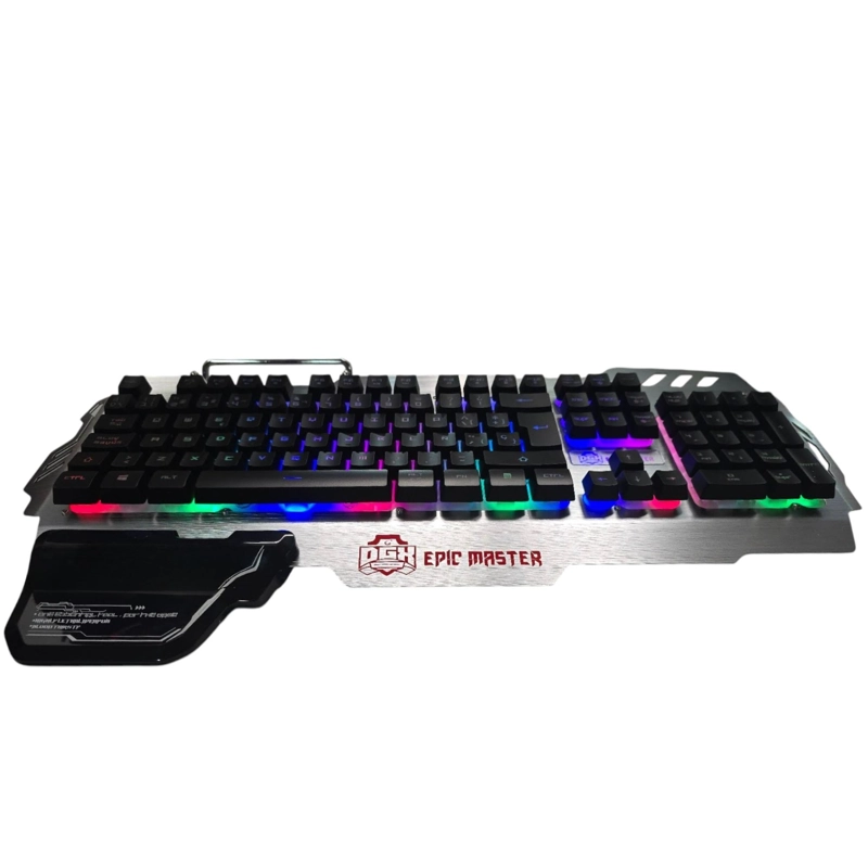 TECLADO GAMER PROFESIONAL DGX EPIC MASTER RGB + APOYA MUÑECA - 8
