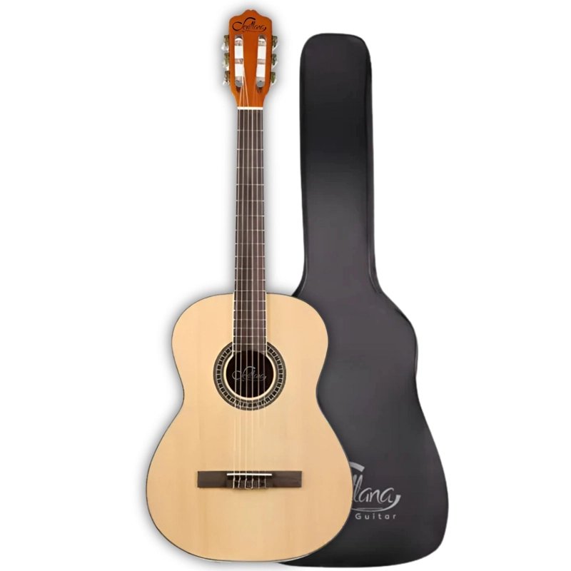 GUITARRA ELECTROACUSTICA 39' NATURAL SEVILLANA ULTRA DELGADA - 1